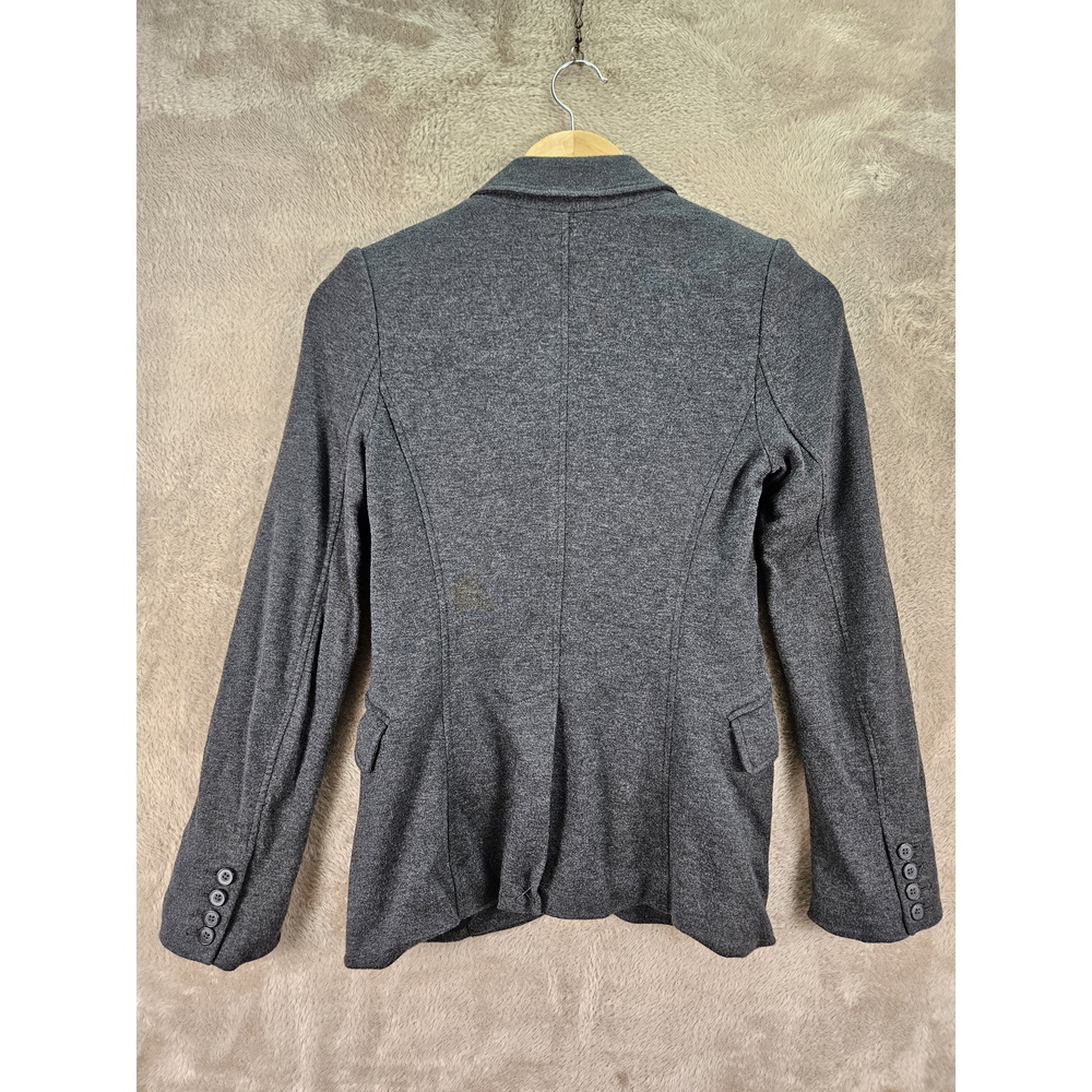 Aritzia Talula Heather Grey Knit Blazer Coat Pima Cotton Blend - Picture 9 of 10